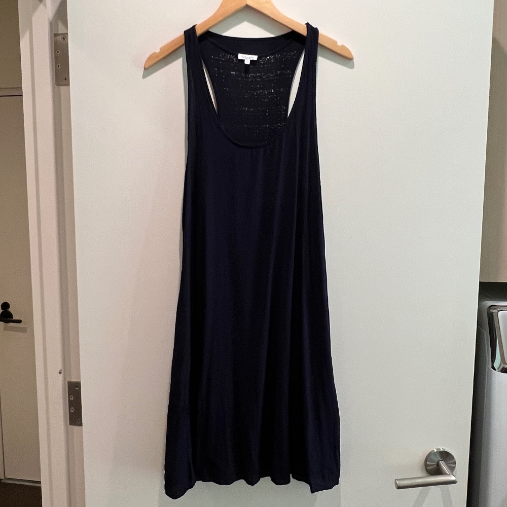 Splendid Tank Dress, lightweight, dark navy, size medium (8-10)